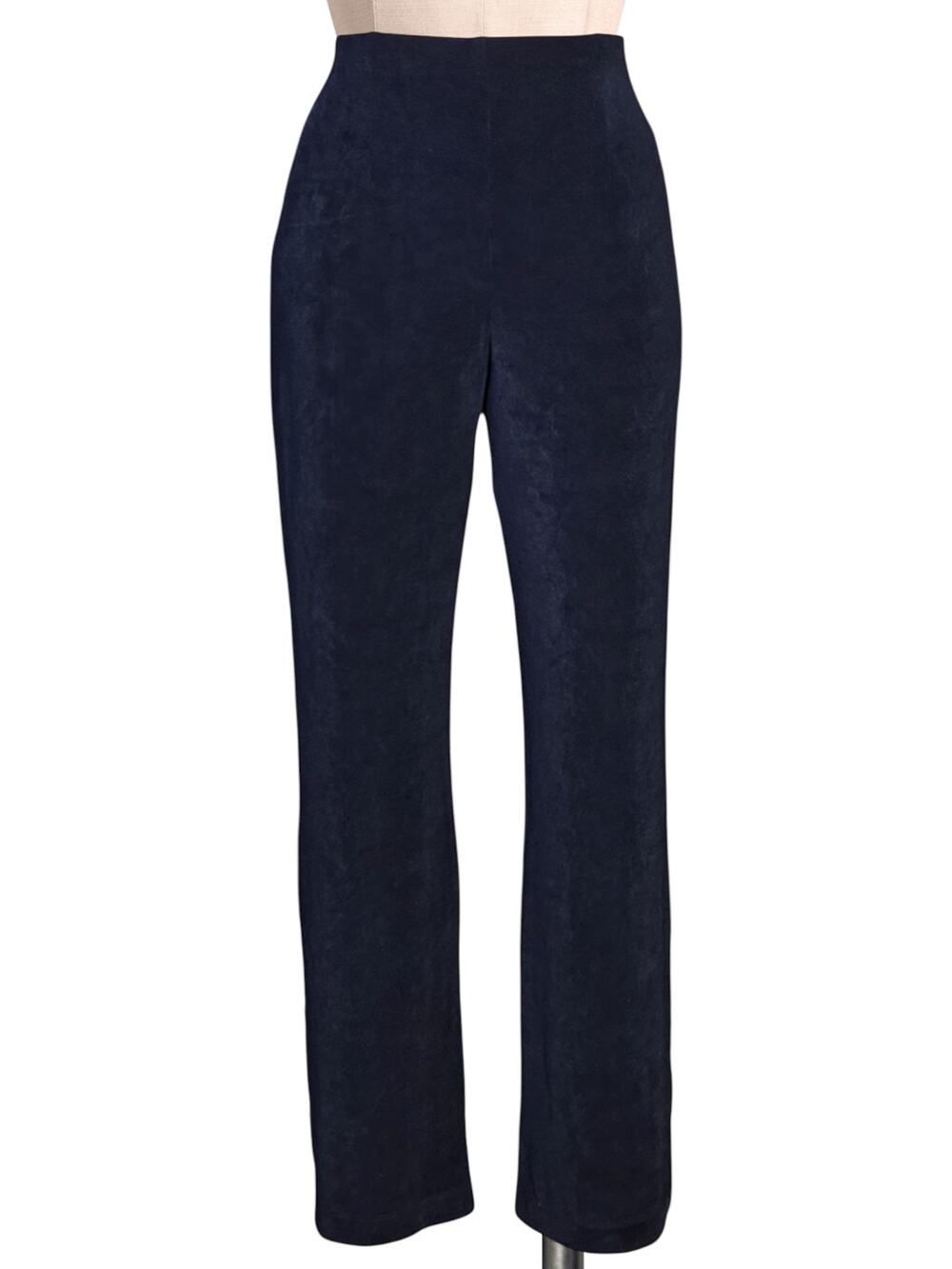 Chico's Travelers Dark Navy Blue Slinky Pull On Pants 1 Regular Medium